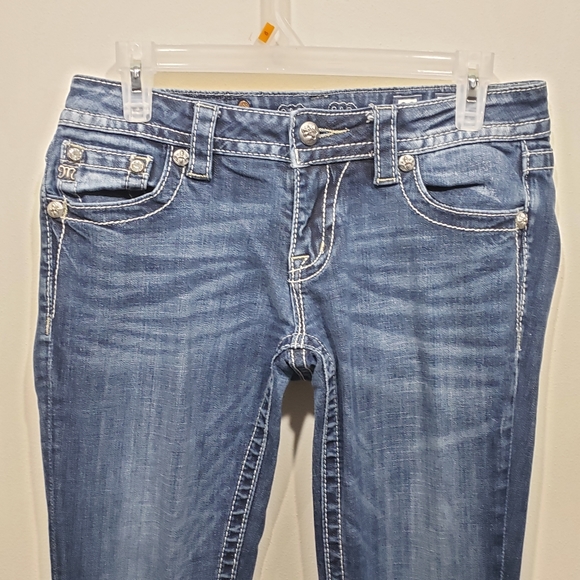 SOLD!! Miss Me Jeans  28x34 Gold n Silver Crystals, sequins, - Picture 3 of 6